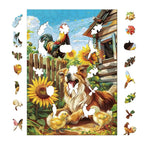 Launiges Holzpuzzle - Sommerfarm