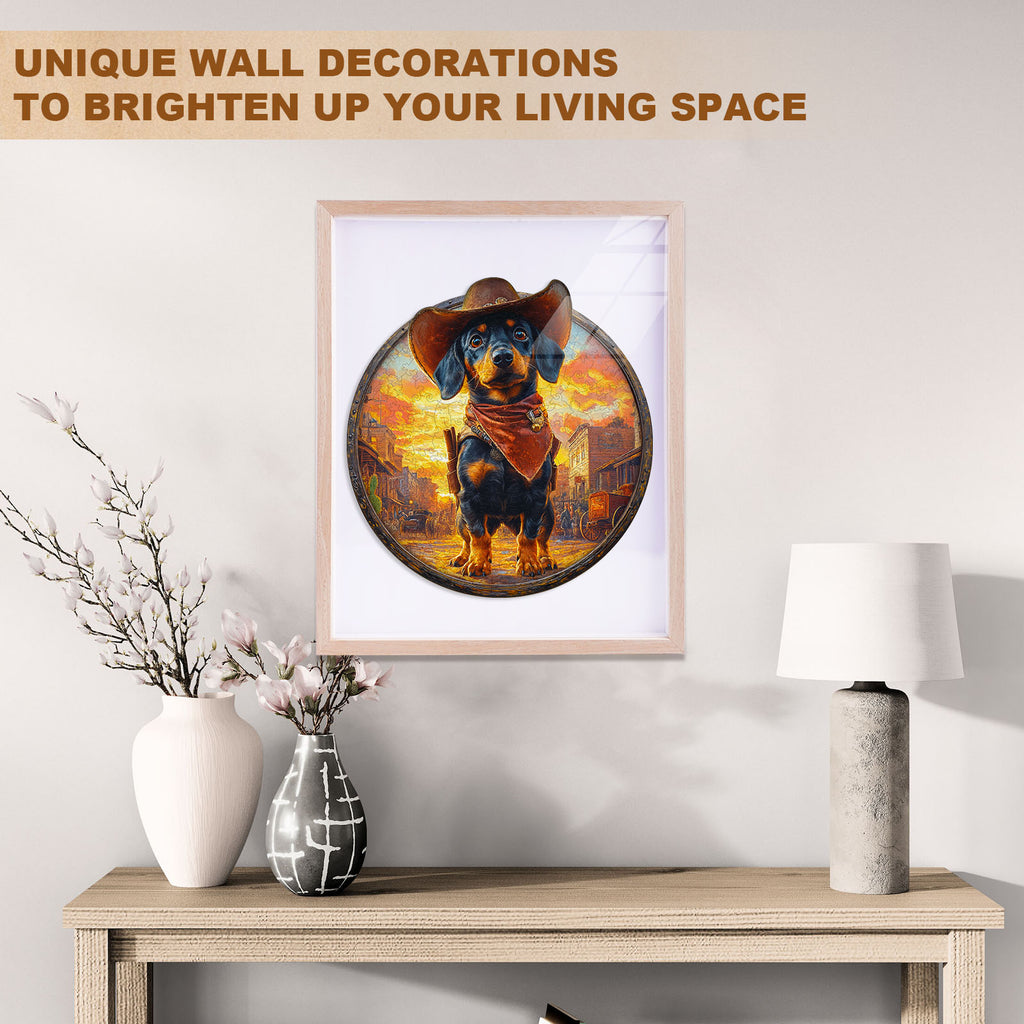 Whimsical Wooden Jigsaw Puzzle - Guardian of the Town - pickApuzzle