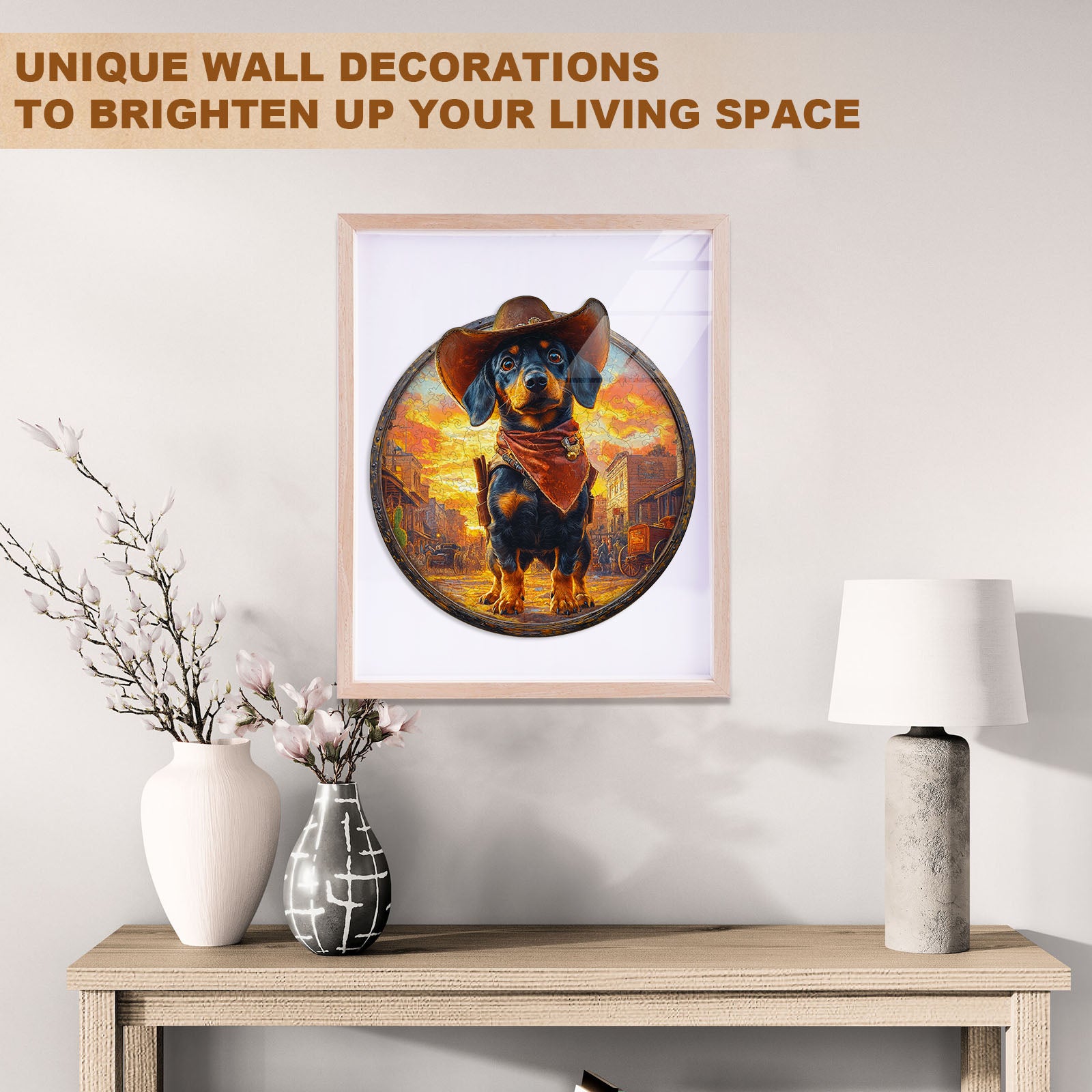Whimsical Wooden Jigsaw Puzzle - Guardian of the Town - pickApuzzle
