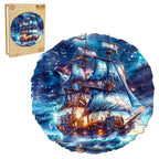 Whimsical Wooden Jigsaw Puzzle- Blue Voyage