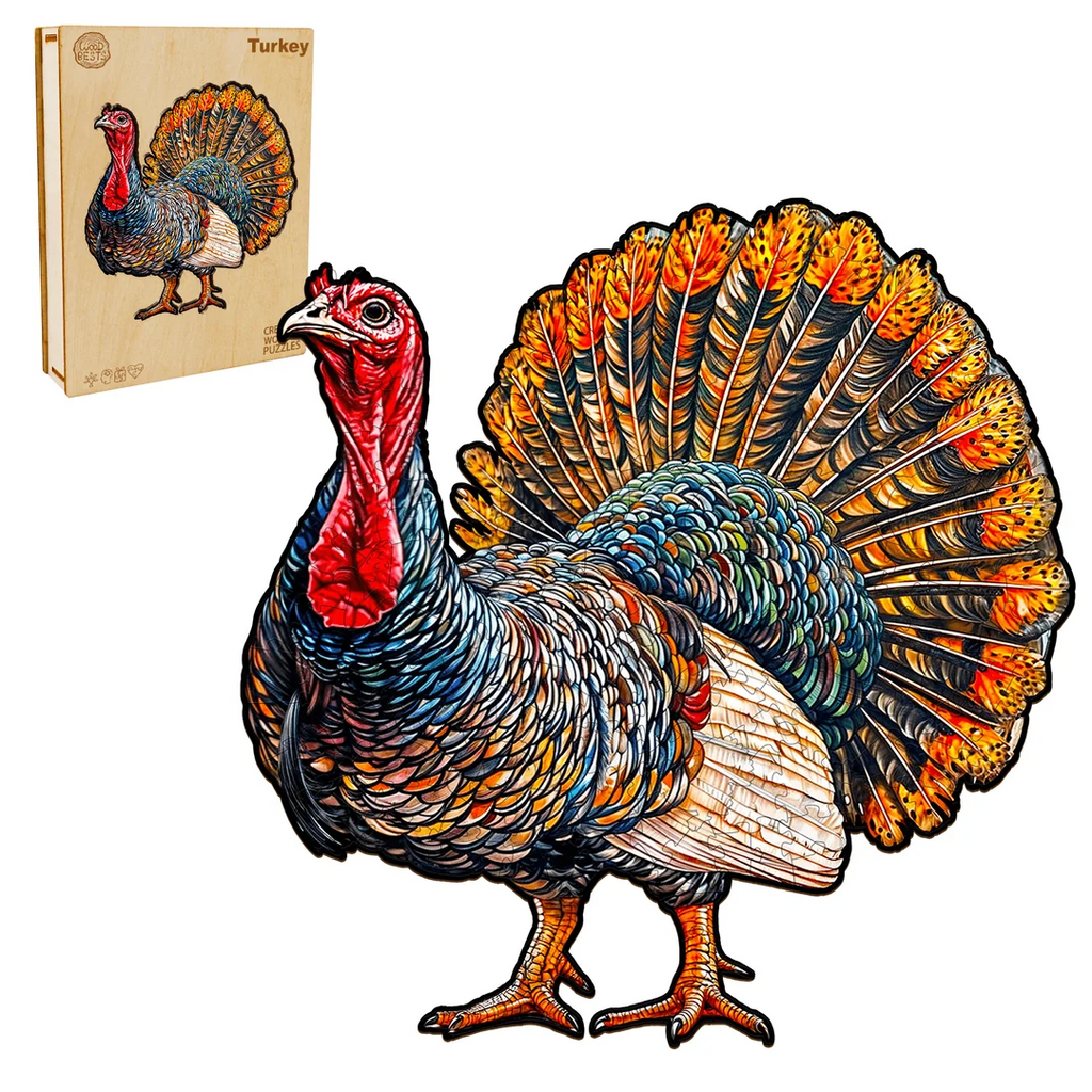 Whimsical Wooden Jigsaw Puzzle- Turkey