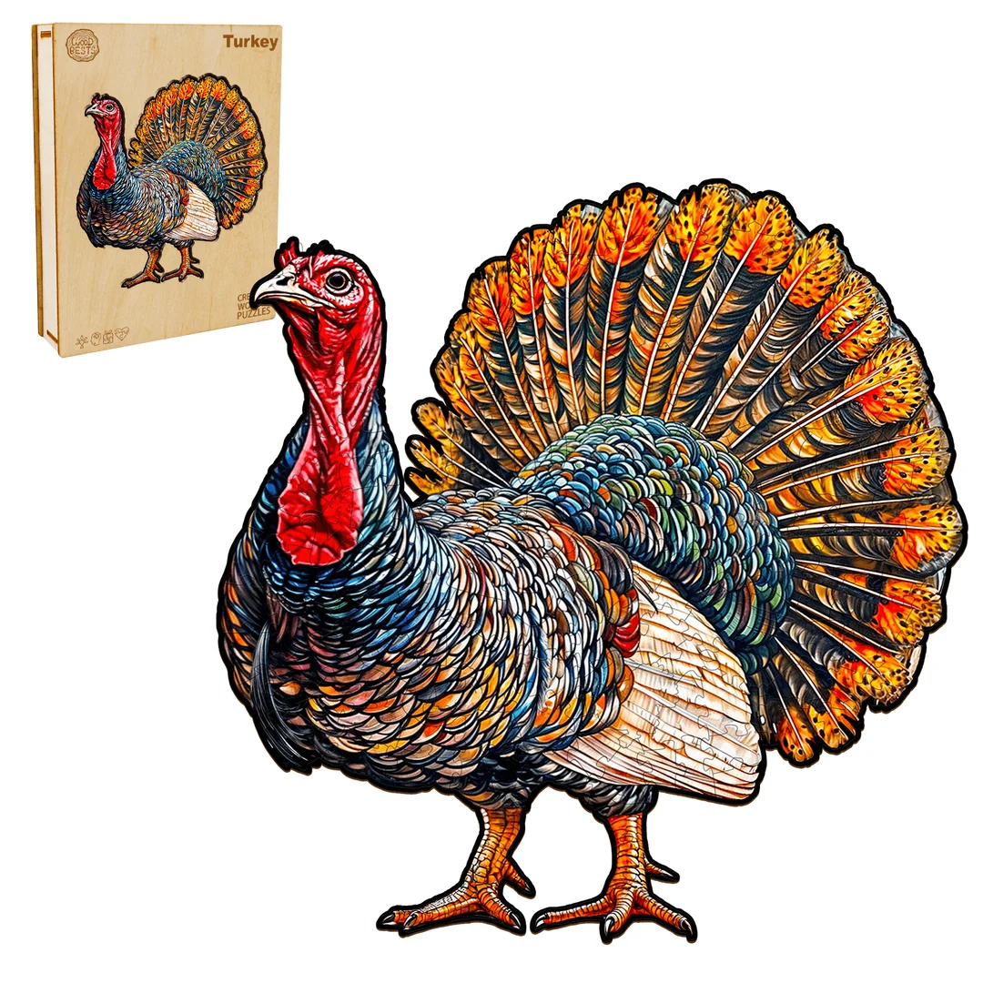 Whimsical Wooden Jigsaw Puzzle- Turkey