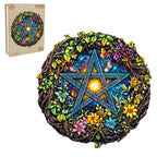 Whimsical Wooden Jigsaw Puzzle- Natural Starburst