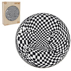 Whimsical Wooden Jigsaw Puzzle- Checkerboard pop art
