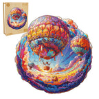 Whimsical Wooden Jigsaw Puzzle- hot air balloon