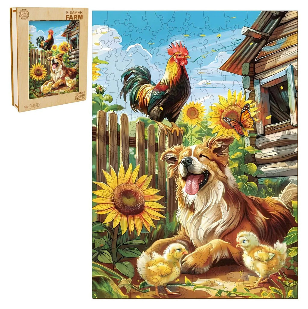 Launiges Holzpuzzle - Sommerfarm