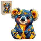 Whimsical Wooden Jigsaw Puzzle- Colorful koala