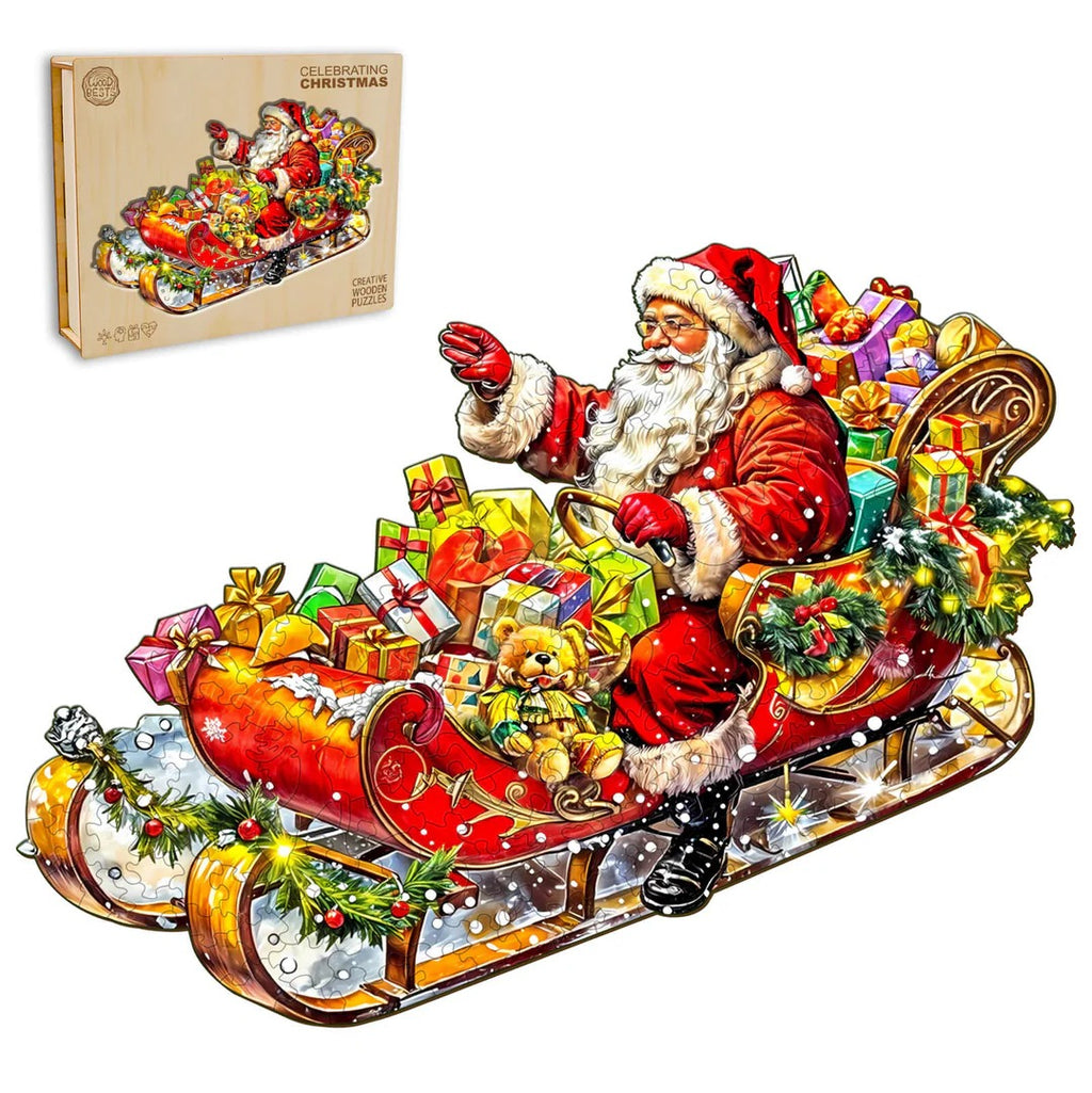 Casse-tête en bois fantaisiste - Célébration de Noël