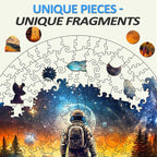 Whimsical Wooden Jigsaw Puzzle- Crystal Ball Astronaut