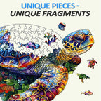Whimsical Wooden Jigsaw Puzzle-unique turtle