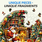 Whimsical Wooden Jigsaw Puzzle-Fireside Santa