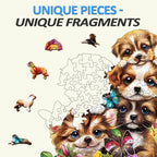 Whimsical Wooden Jigsaw Puzzle-Cute Dogs