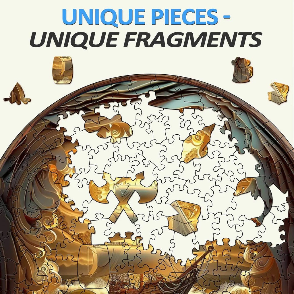 Whimsical Wooden Jigsaw Puzzle- 3D Sailing-1
