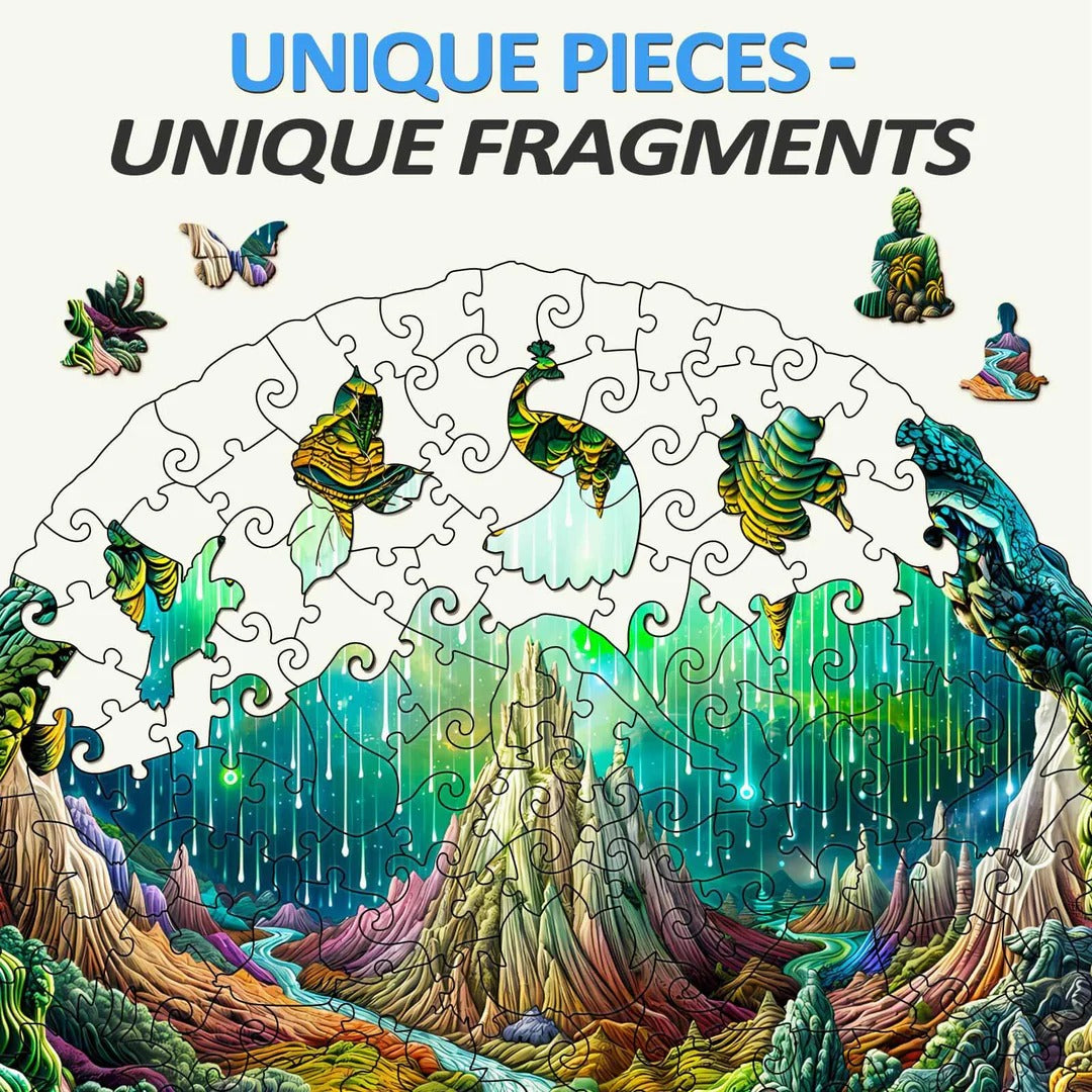 Whimsical Wooden Jigsaw Puzzle- 3D aurora-1
