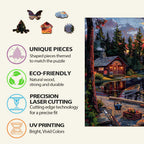 Whimsical Wooden Jigsaw Puzzle-canoe lake-1