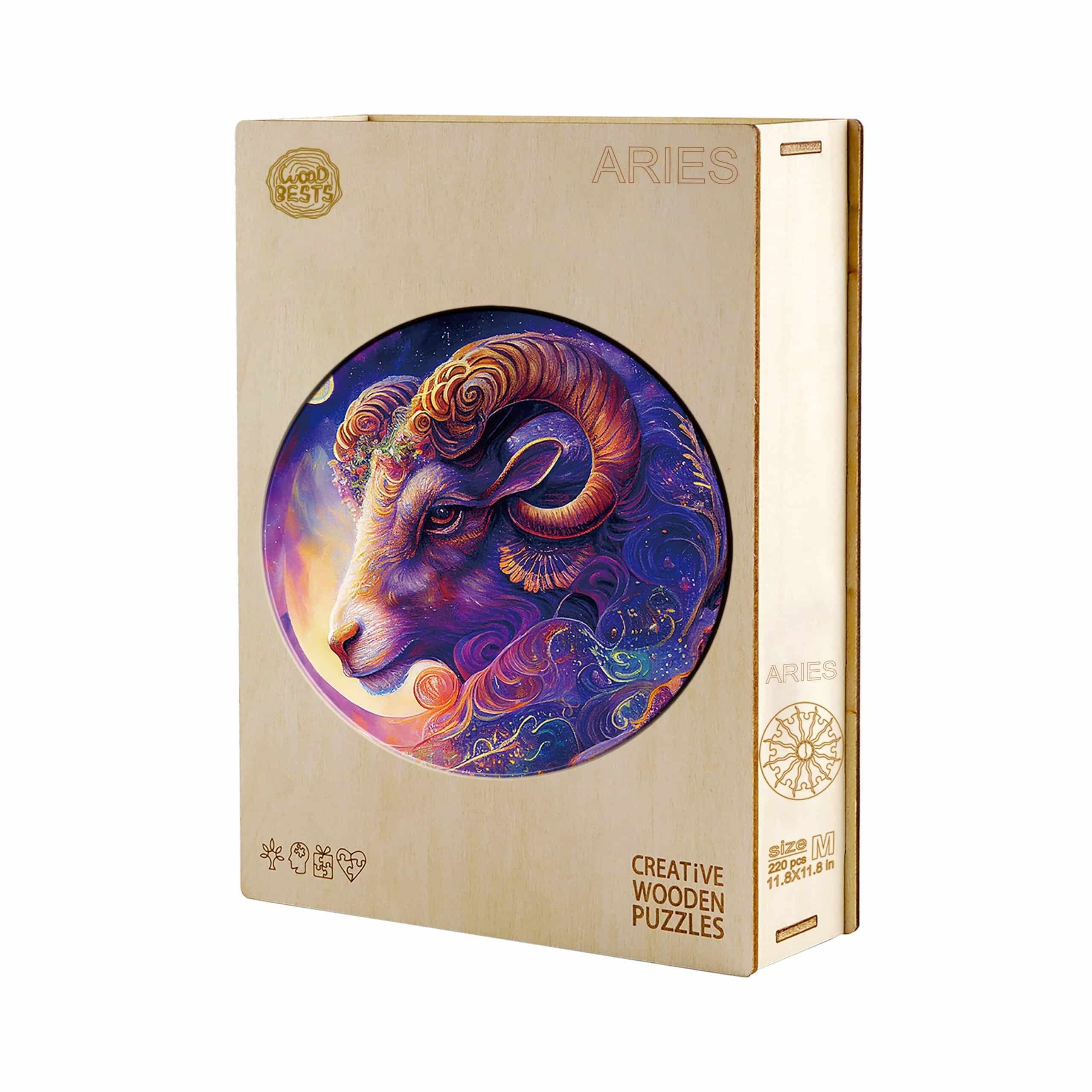 Whimsical Wooden Jigsaw Puzzle- Aries