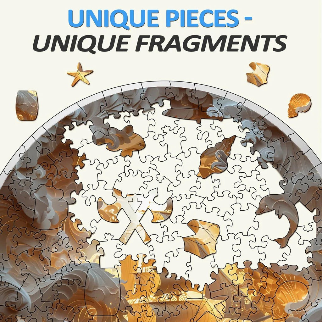Whimsical Wooden Jigsaw Puzzle- 3D Sailing-2