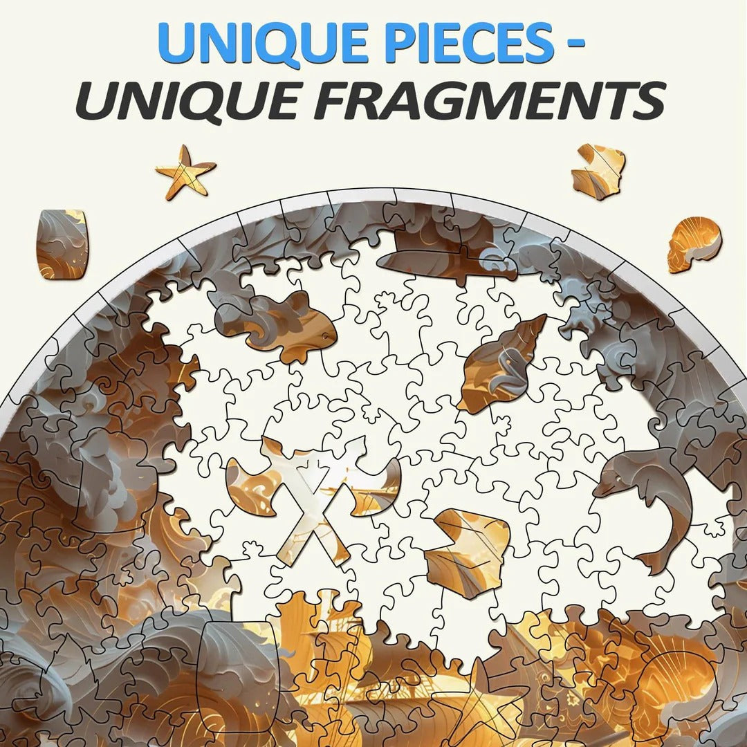 Whimsical Wooden Jigsaw Puzzle- 3D Sailing-2