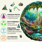 Whimsical Wooden Jigsaw Puzzle- 3D aurora-1