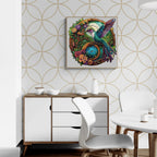 Whimsical Wooden Jigsaw Puzzle- Yin Yang  Hummingbird-2