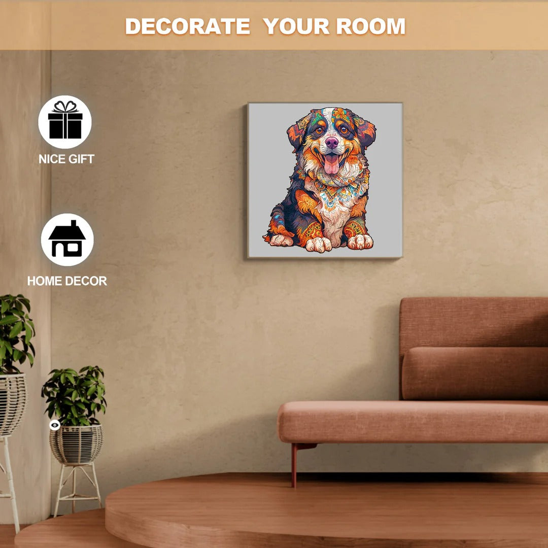 Ausgefallenes Holz-Puzzle-Berner Sennenhund