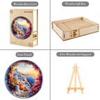 Whimsical Wooden Jigsaw Puzzle-Santorini