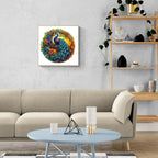 Puzzle en bois fantaisiste - charmant paon