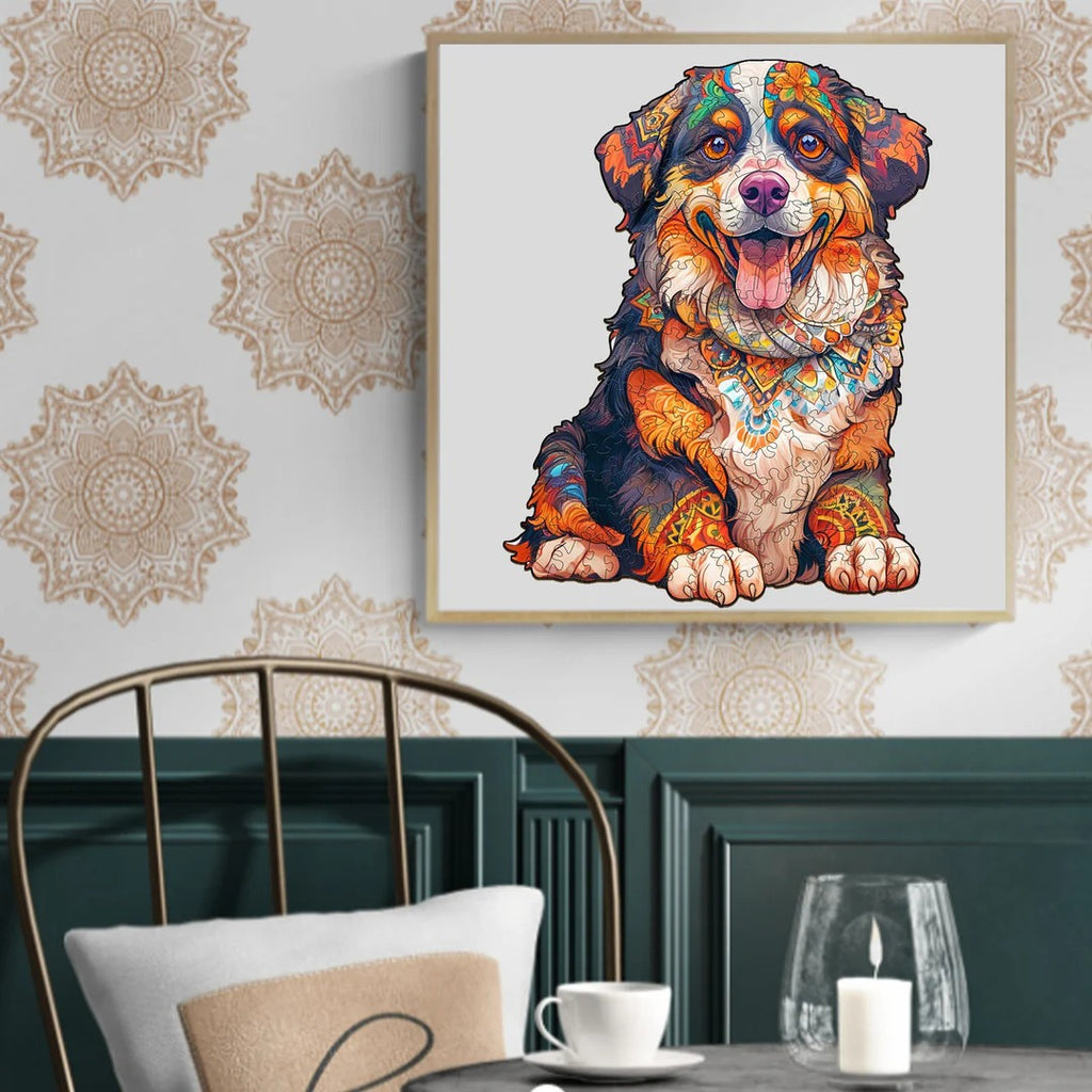 Ausgefallenes Holz-Puzzle-Berner Sennenhund