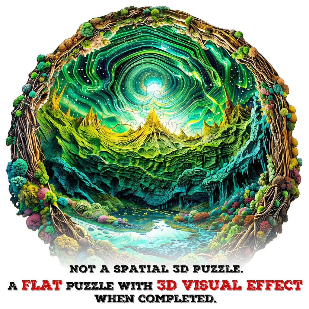 Whimsical Wooden Jigsaw Puzzle- 3D aurora-2