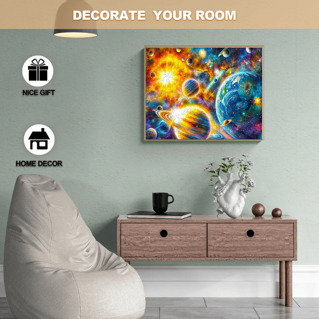 Whimsical Wooden Jigsaw Puzzle-Cosmic Reverie-1