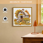 Whimsical Wooden Jigsaw Puzzle- autumn farm