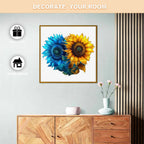 Whimsical Wooden Jigsaw Puzzle- yin yang sunflower