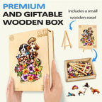 Whimsical Wooden Jigsaw Puzzle-Cute Dogs