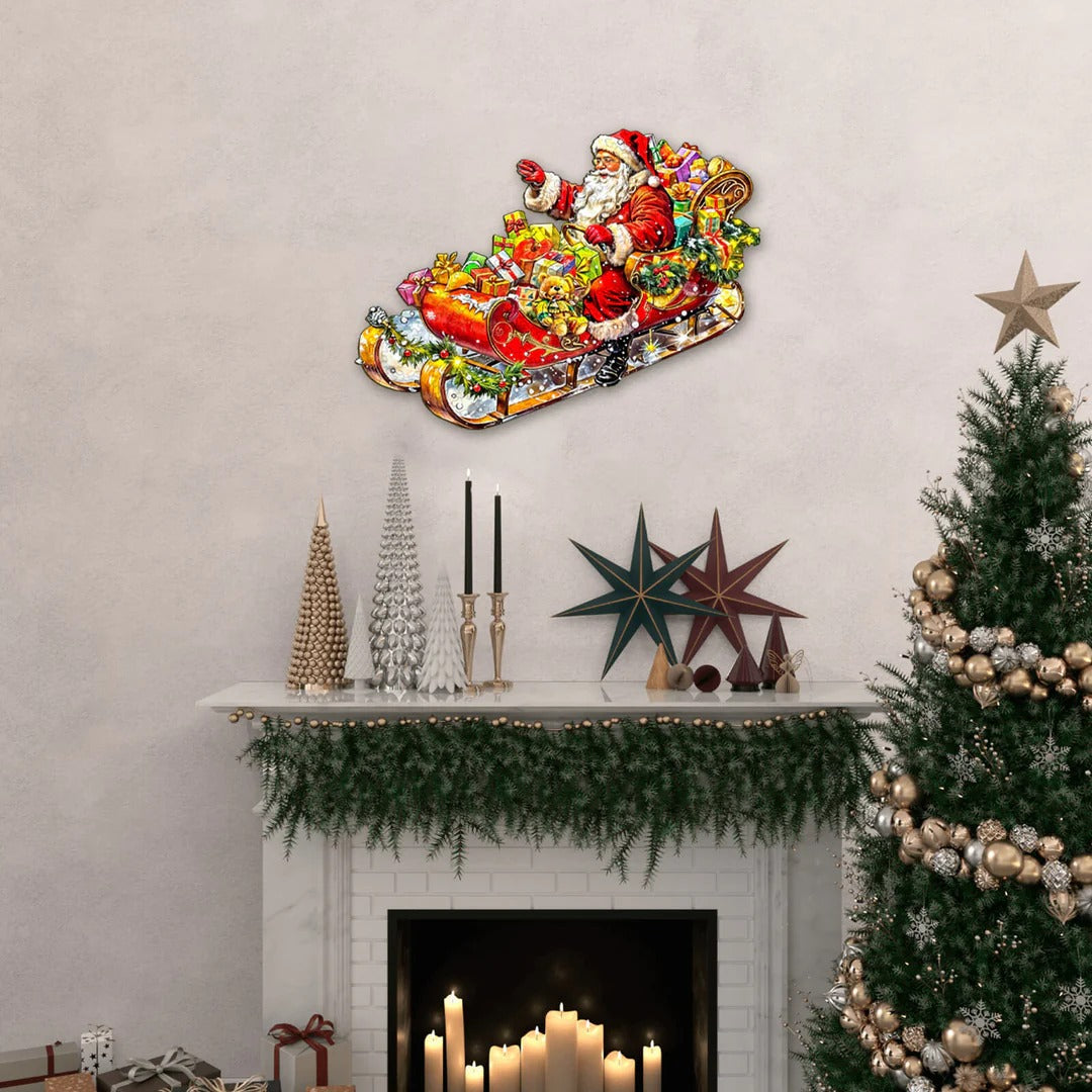 Casse-tête en bois fantaisiste - Célébration de Noël