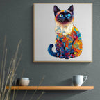 Whimsical Wooden Jigsaw Puzzle- Siamese cat-2