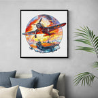 Whimsical Wooden Jigsaw Puzzle-Fighter Plane