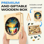 Whimsical Wooden Jigsaw Puzzle- Sunset Beach