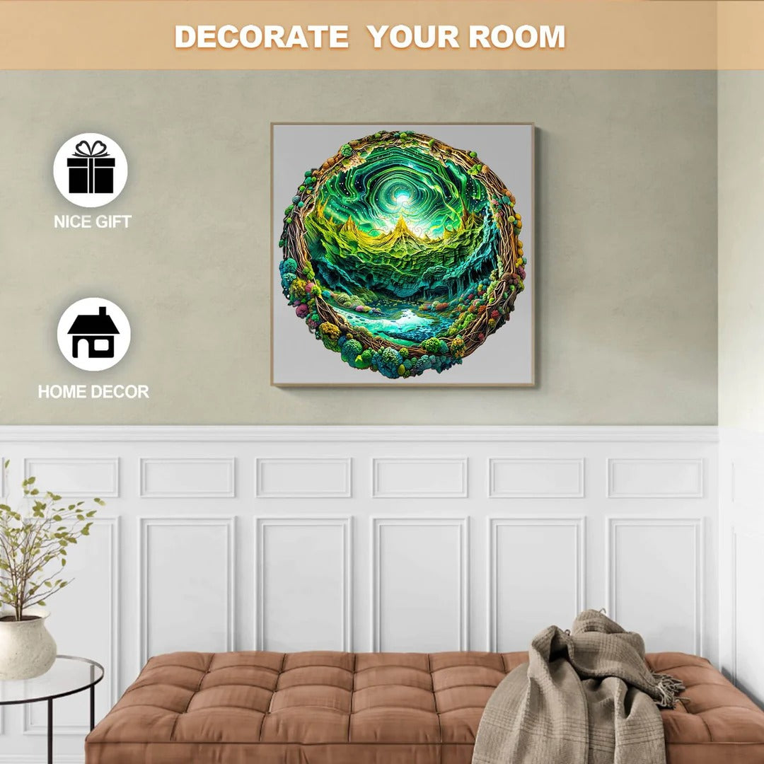 Whimsical Wooden Jigsaw Puzzle- 3D aurora-2