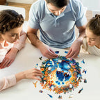 Whimsical Wooden Jigsaw Puzzle-Little Peacock