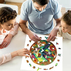 Whimsical Wooden Jigsaw Puzzle- Vintage Hummingbird