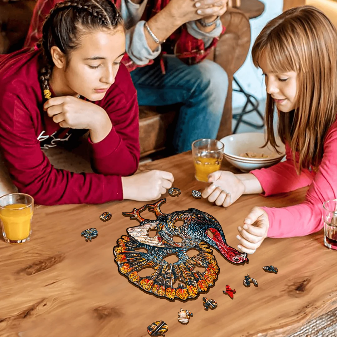 Whimsical Wooden Jigsaw Puzzle- Turkey