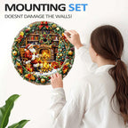 Whimsical Wooden Jigsaw Puzzle-Fireside Santa