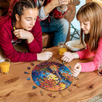 Whimsical Wooden Jigsaw Puzzle- Autumn guitar