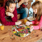 Whimsical Wooden Jigsaw Puzzle-Farm Animals