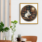 Puzzle en bois fantaisiste - Lapin de la bibliothèque magique