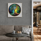 Whimsical Wooden Jigsaw Puzzle- Aurora Tree of Life-3
