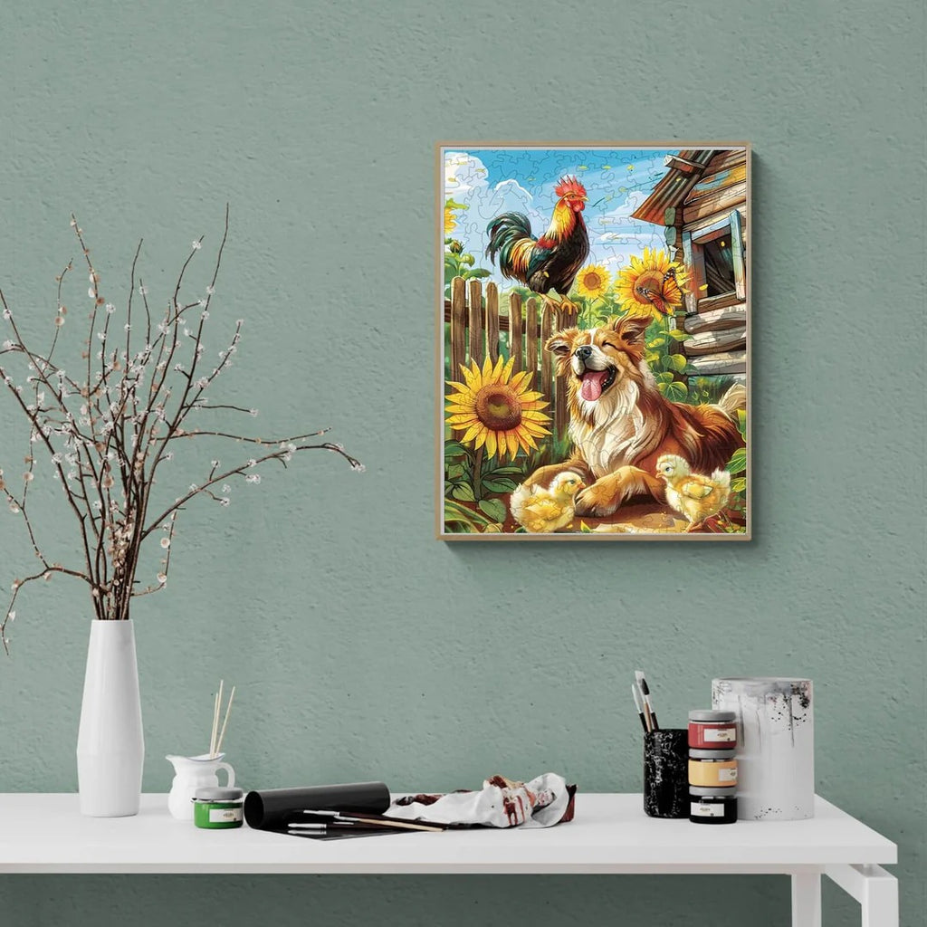 Launiges Holzpuzzle - Sommerfarm