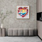 Whimsical Wooden Jigsaw Puzzle-Coral and Dolphin