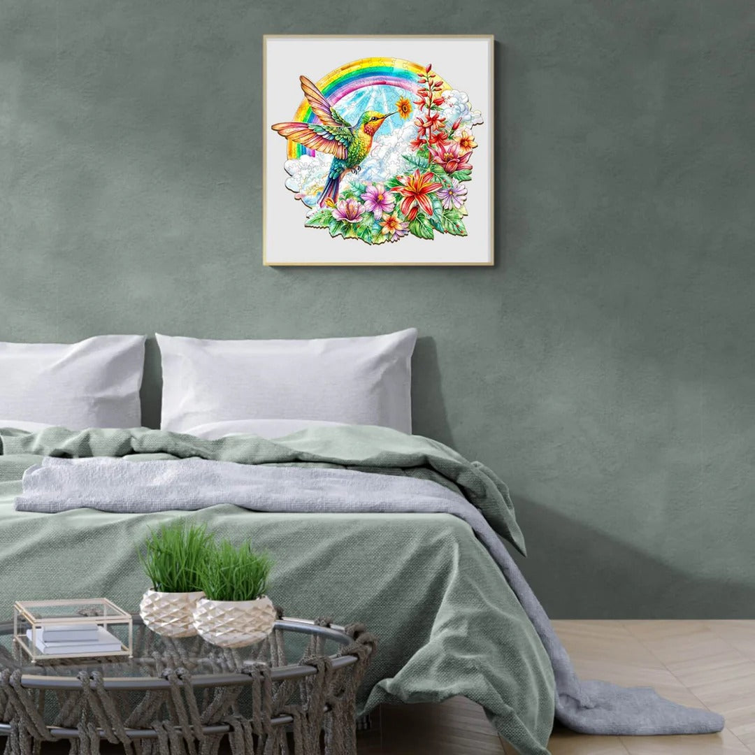 Puzzle en bois fantaisie - Colibri Angélique