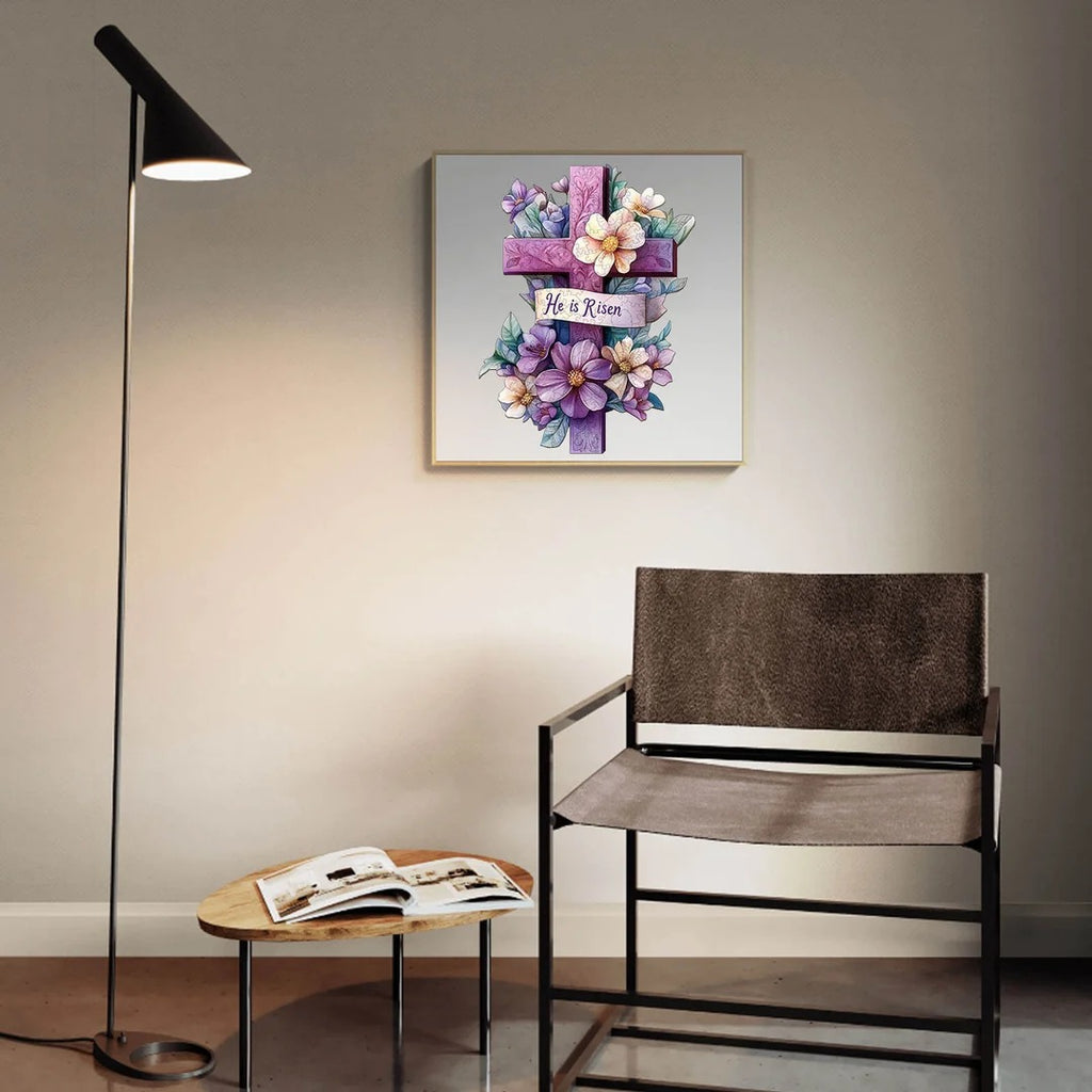 Whimsical Wooden Jigsaw Puzzle- Resurrection cross
